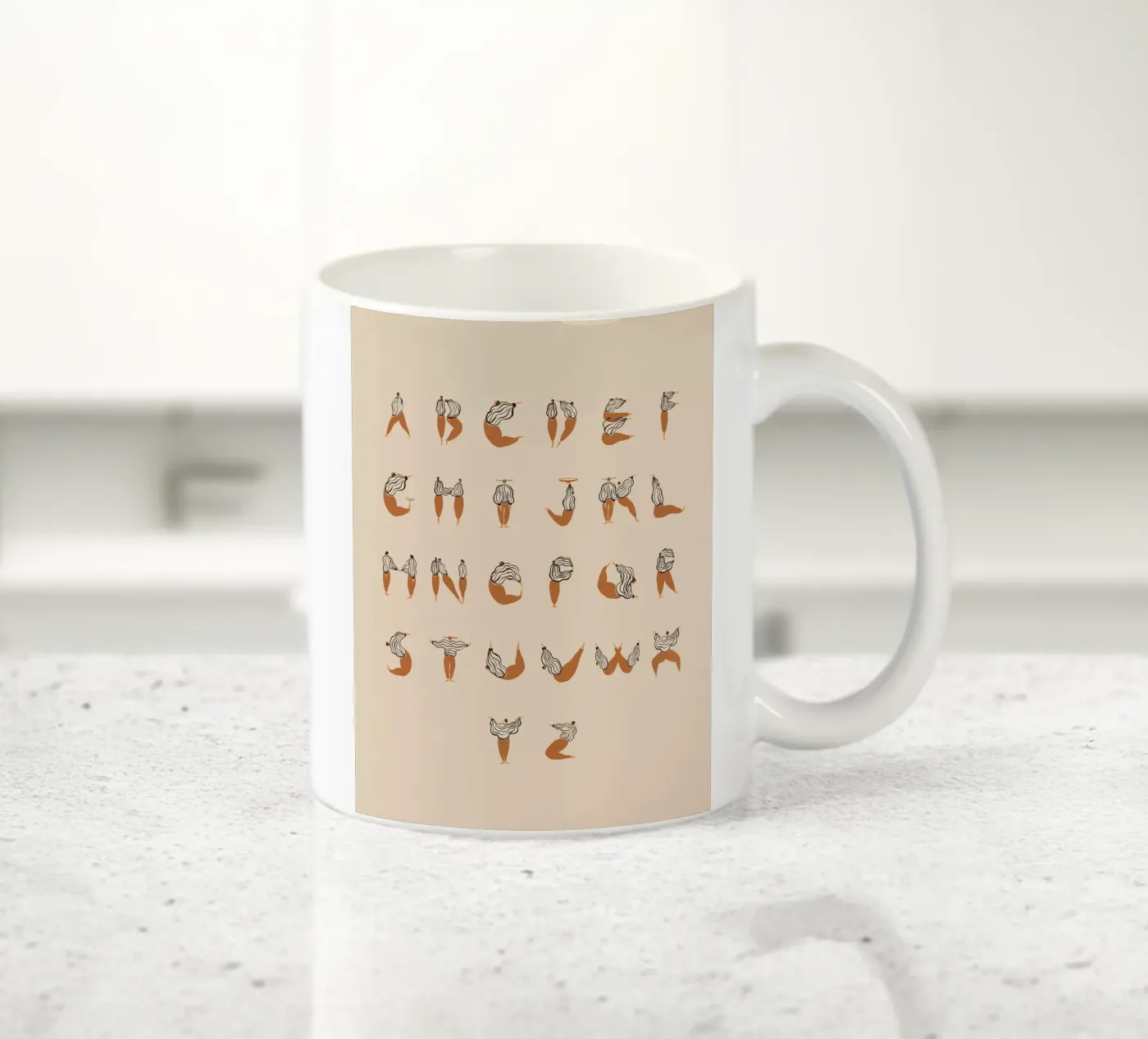 Complete Az ceramic mug by Arty Guava