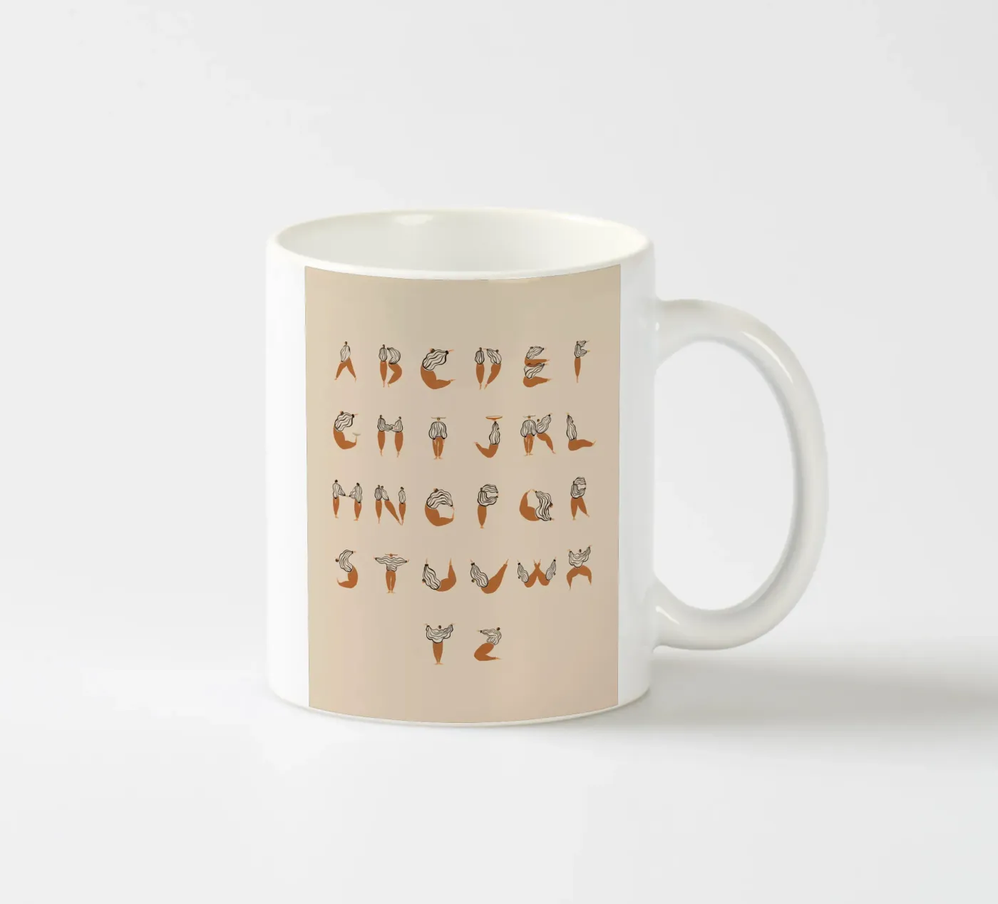 Complete Az ceramic mug by Arty Guava