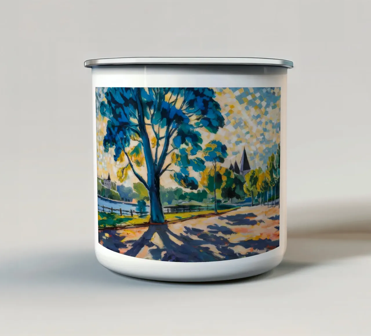 Radiosità dell'albero azzurro tazza in smalto da Lush Essence