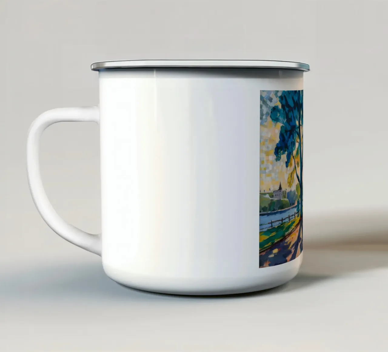 Radiosità dell'albero azzurro tazza in smalto da Lush Essence