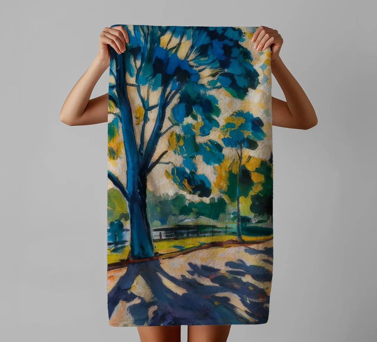 Azure Tree Radiance towel by Lush Essence