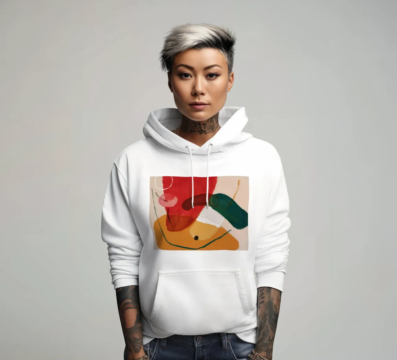 Terra Cotta Clash felpa con cappuccio da Vivid Reverie