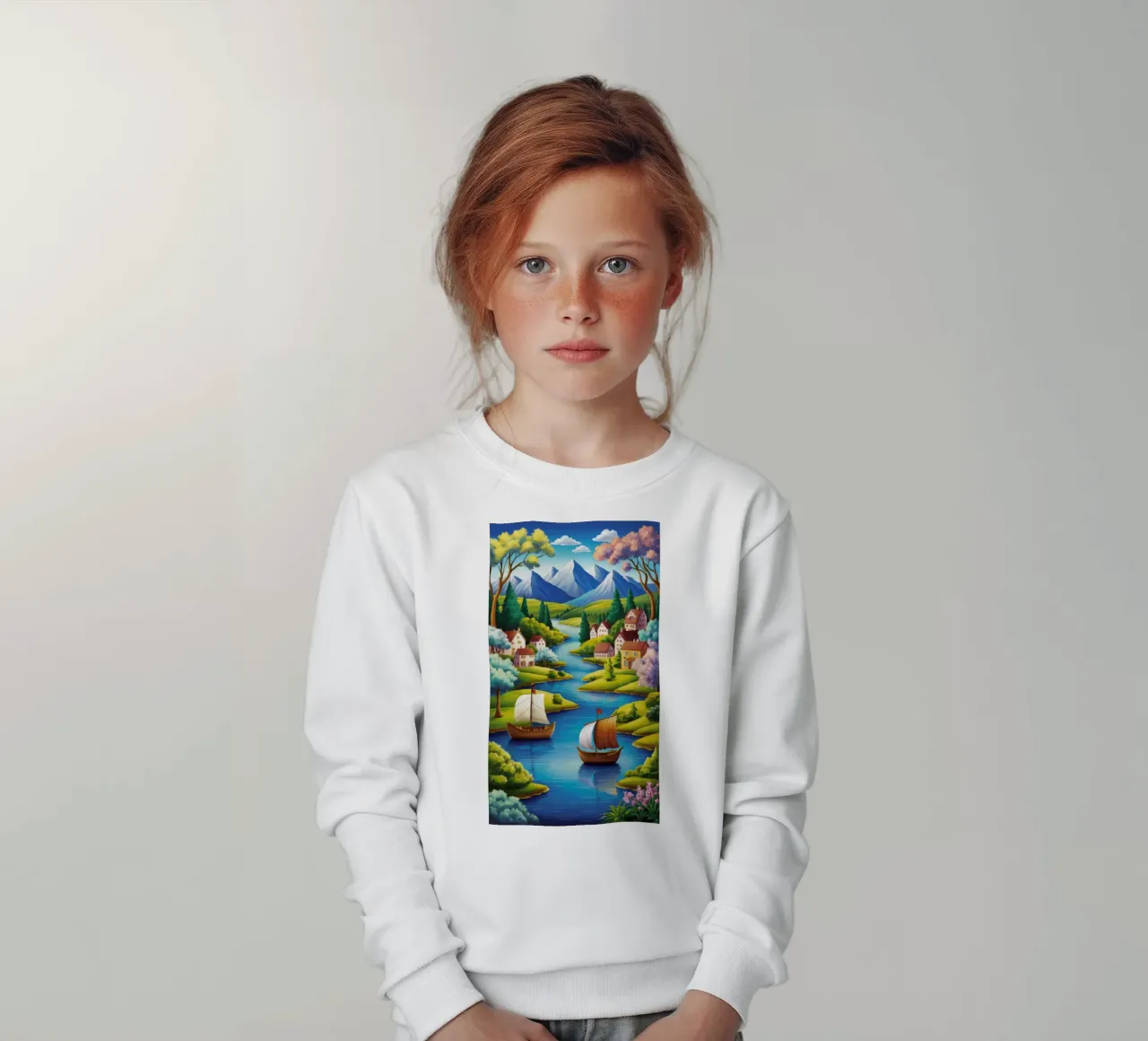 Riverside Alpine Bliss kids sweatshirt by Grande Serene
