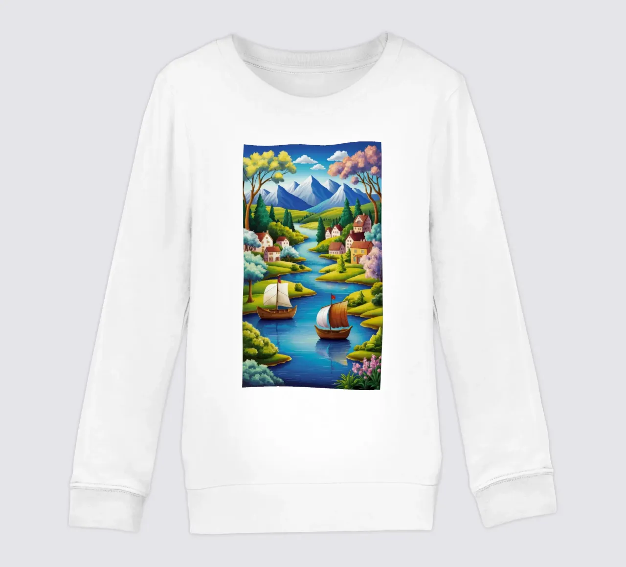 Riverside Alpine Bliss kids sweatshirt by Grande Serene