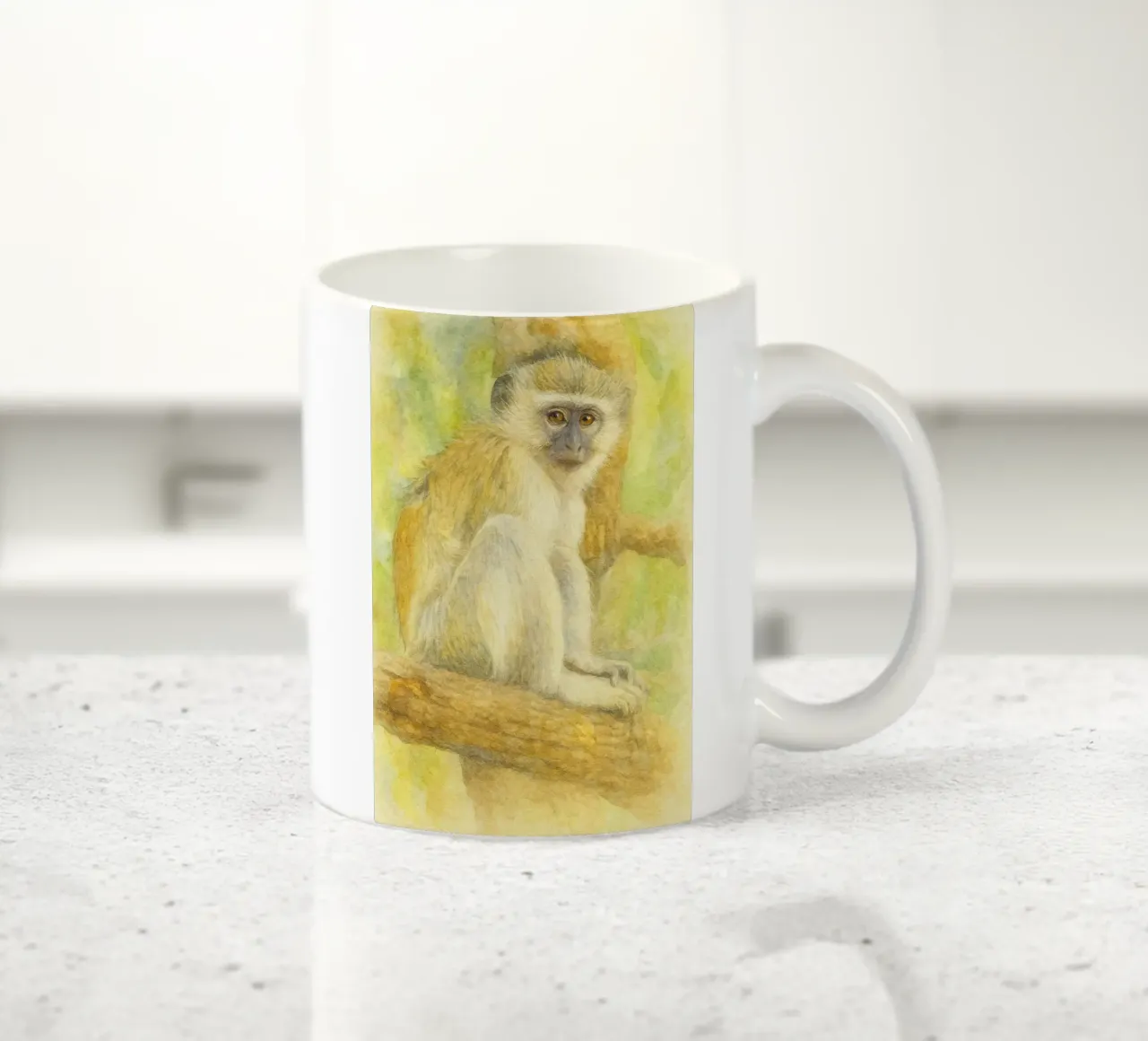 Affe Malerei Zeichnung Keramik Tasse von lauraa