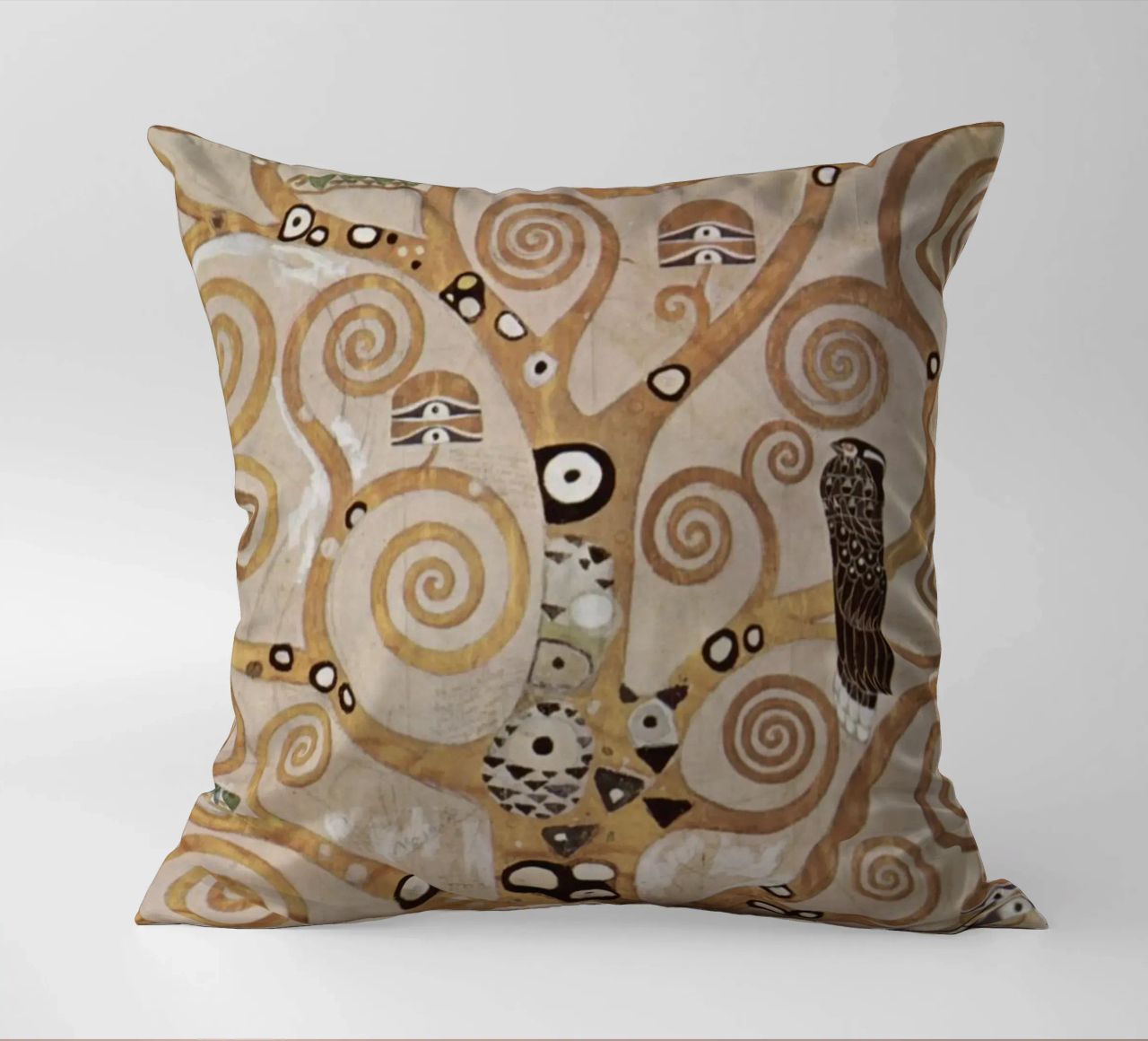 The Tree of Life, Stoclet Frieze decorative cushion by Stev Shop