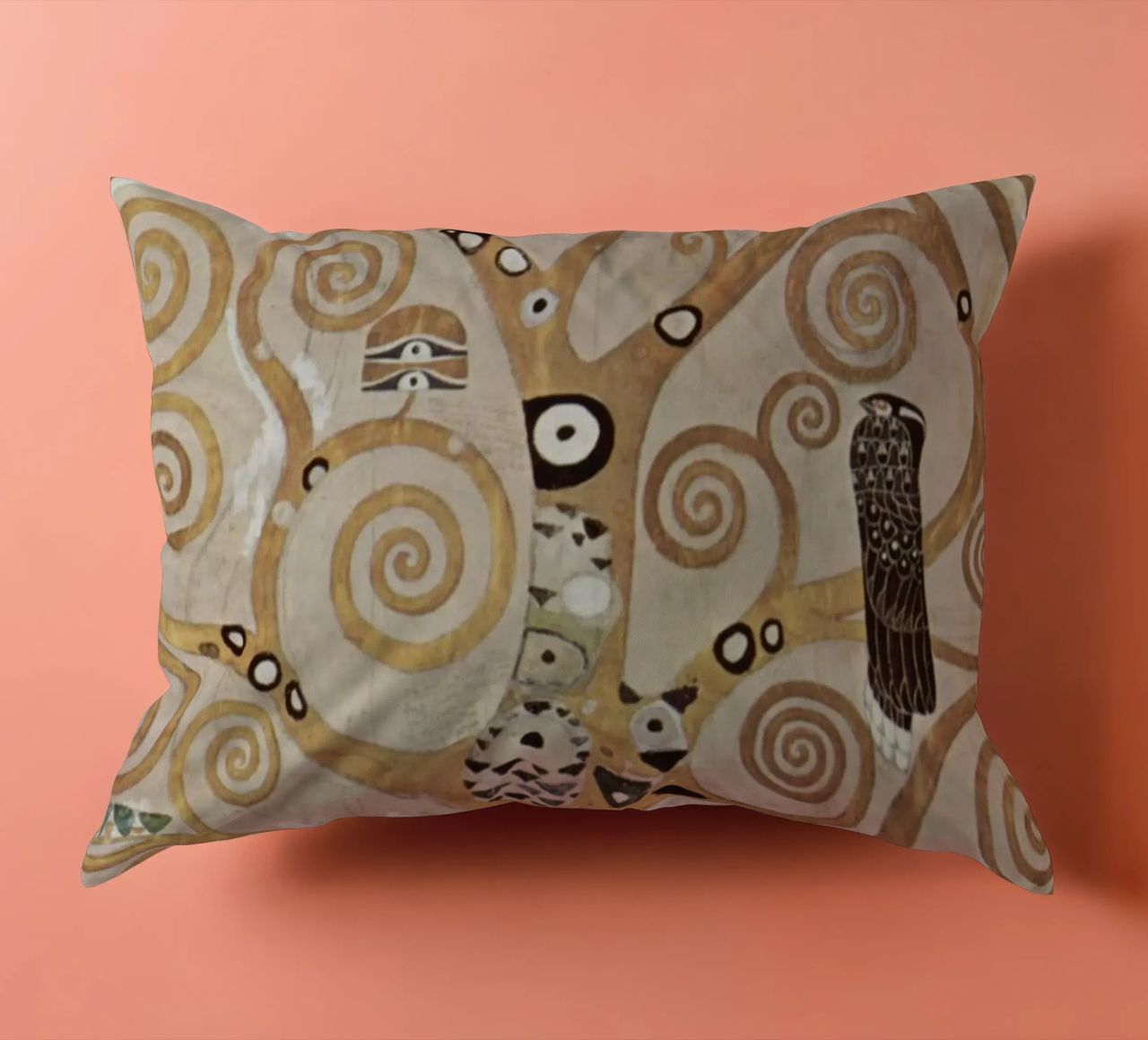 The Tree of Life, Stoclet Frieze decorative cushion by Stev Shop