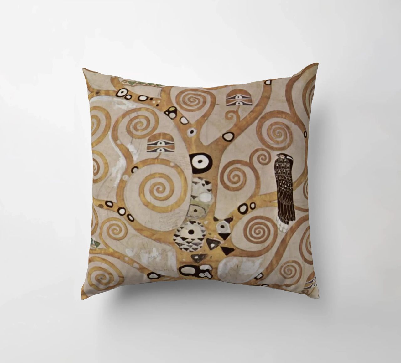 The Tree of Life, Stoclet Frieze decorative cushion by Stev Shop