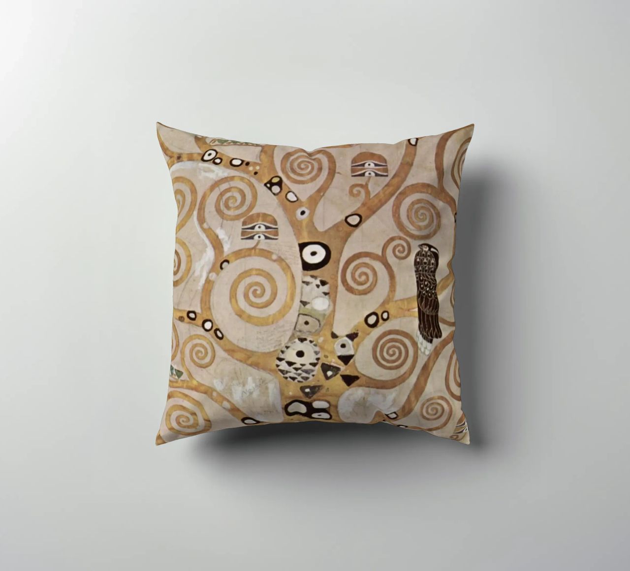 The Tree of Life, Stoclet Frieze decorative cushion by Stev Shop