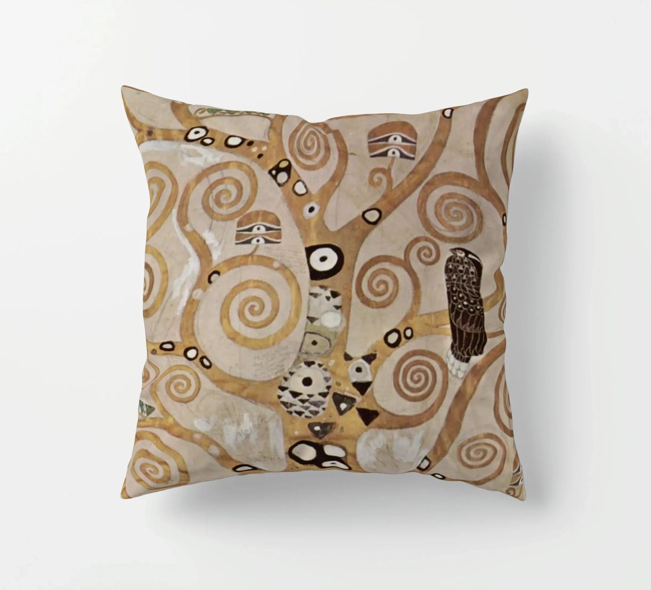 The Tree of Life, Stoclet Frieze decorative cushion by Stev Shop