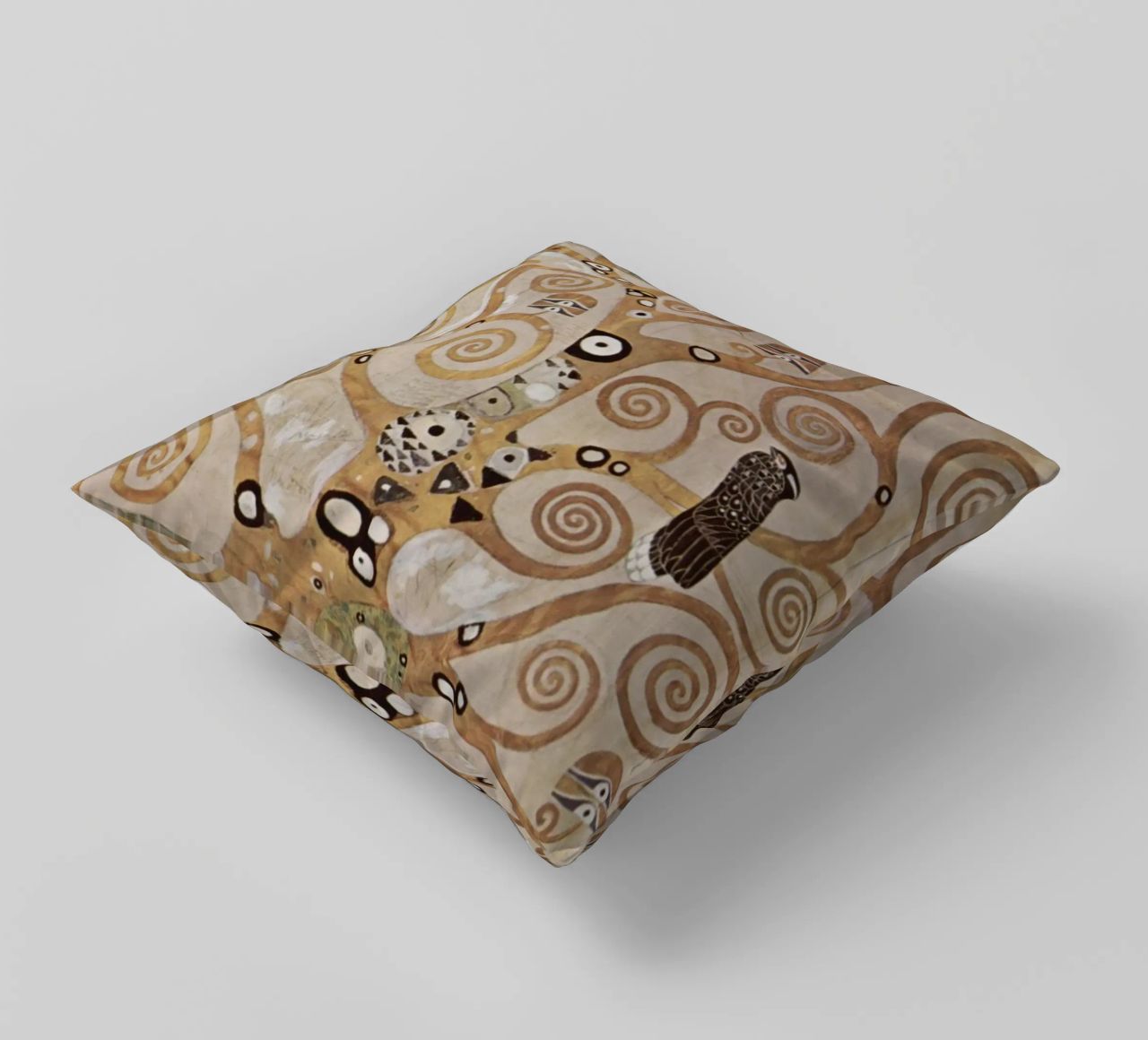 The Tree of Life, Stoclet Frieze decorative cushion by Stev Shop