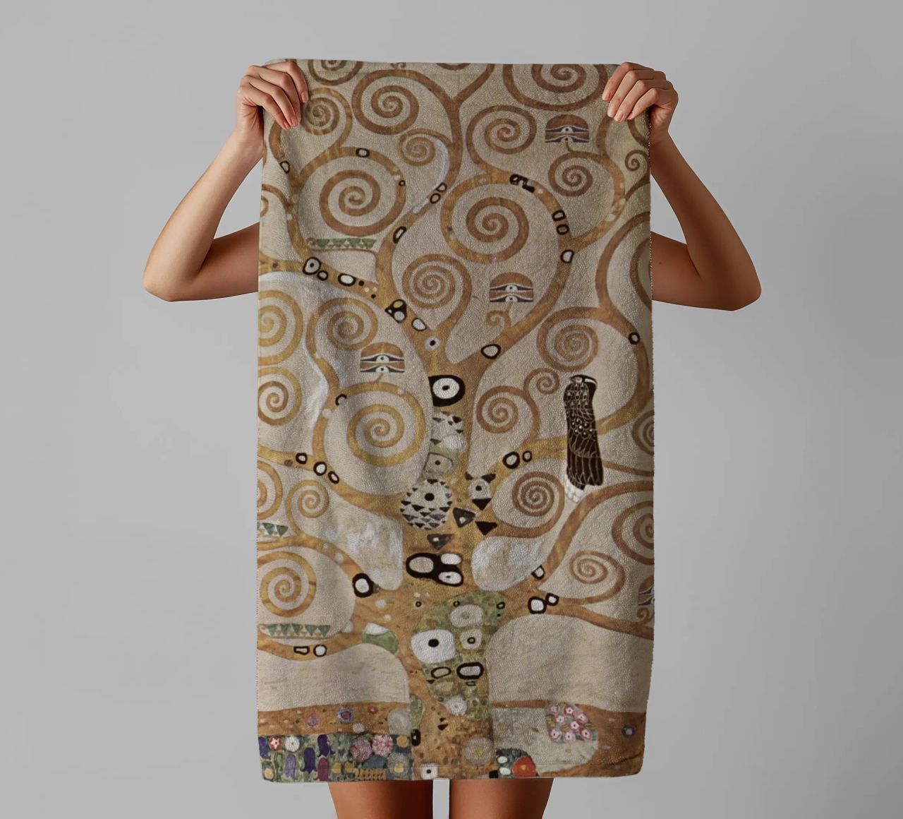 The Tree of Life, Stoclet Frieze towel by Stev Shop
