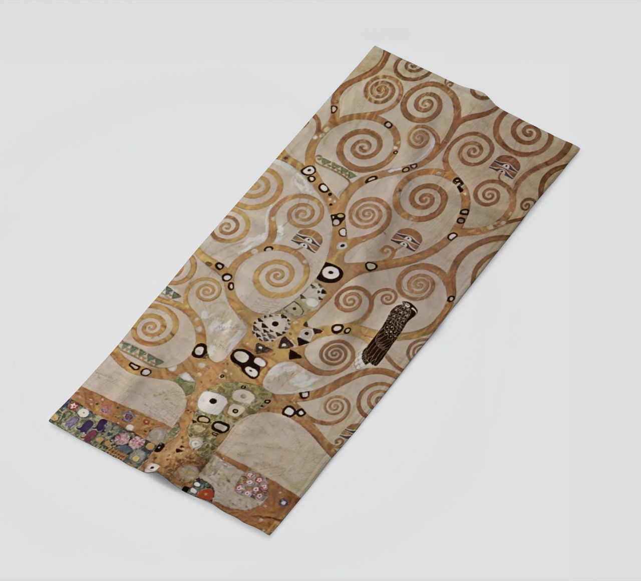 The Tree of Life, Stoclet Frieze beach towel by Stev Shop