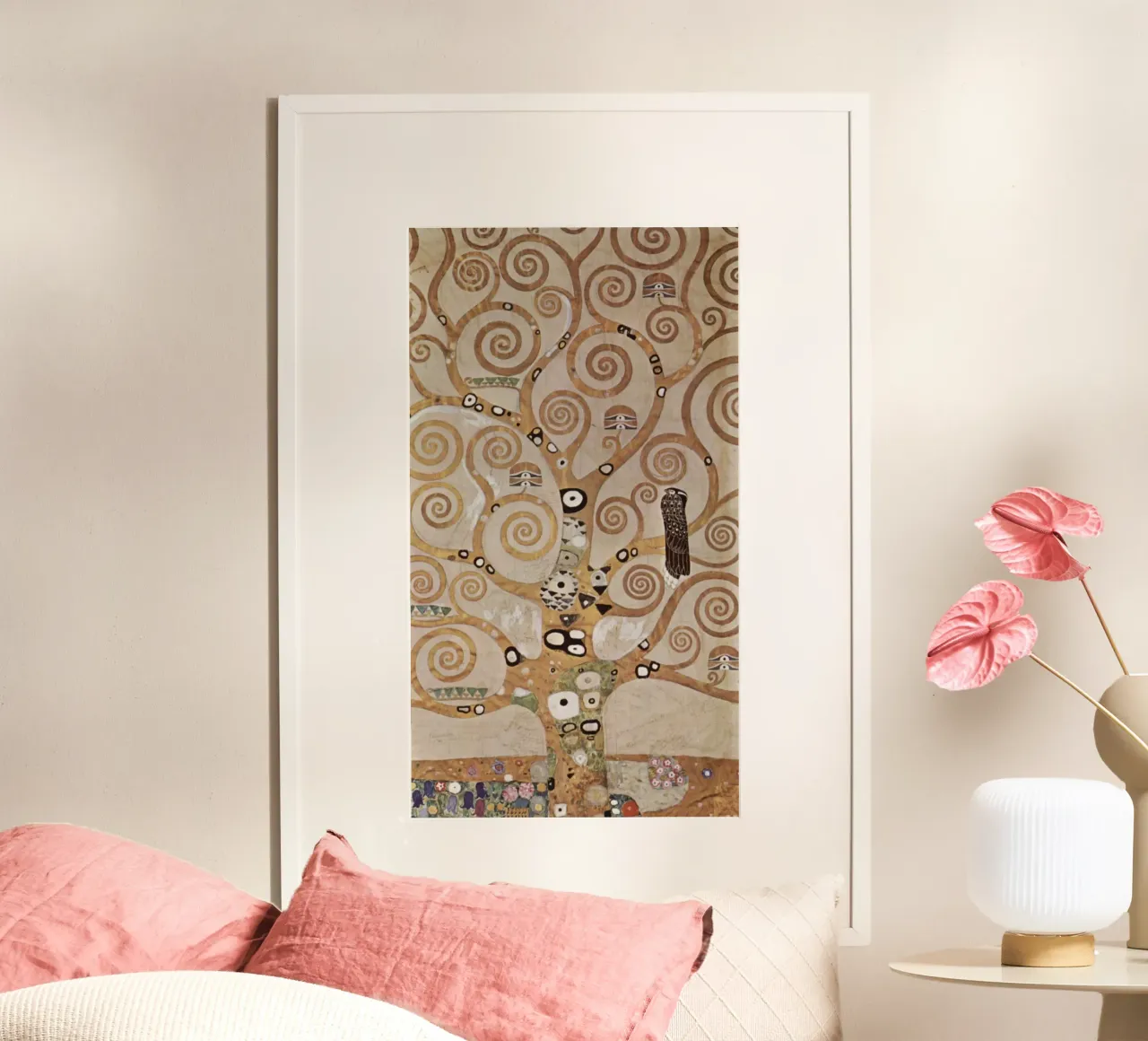 L'albero della vita, Fregio di Stoclet poster con telaio in plastica da Stev Shop