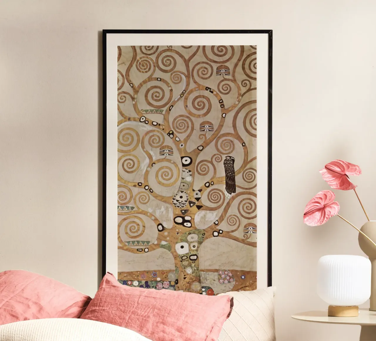 L'albero della vita, Fregio di Stoclet poster con telaio in plastica da Stev Shop