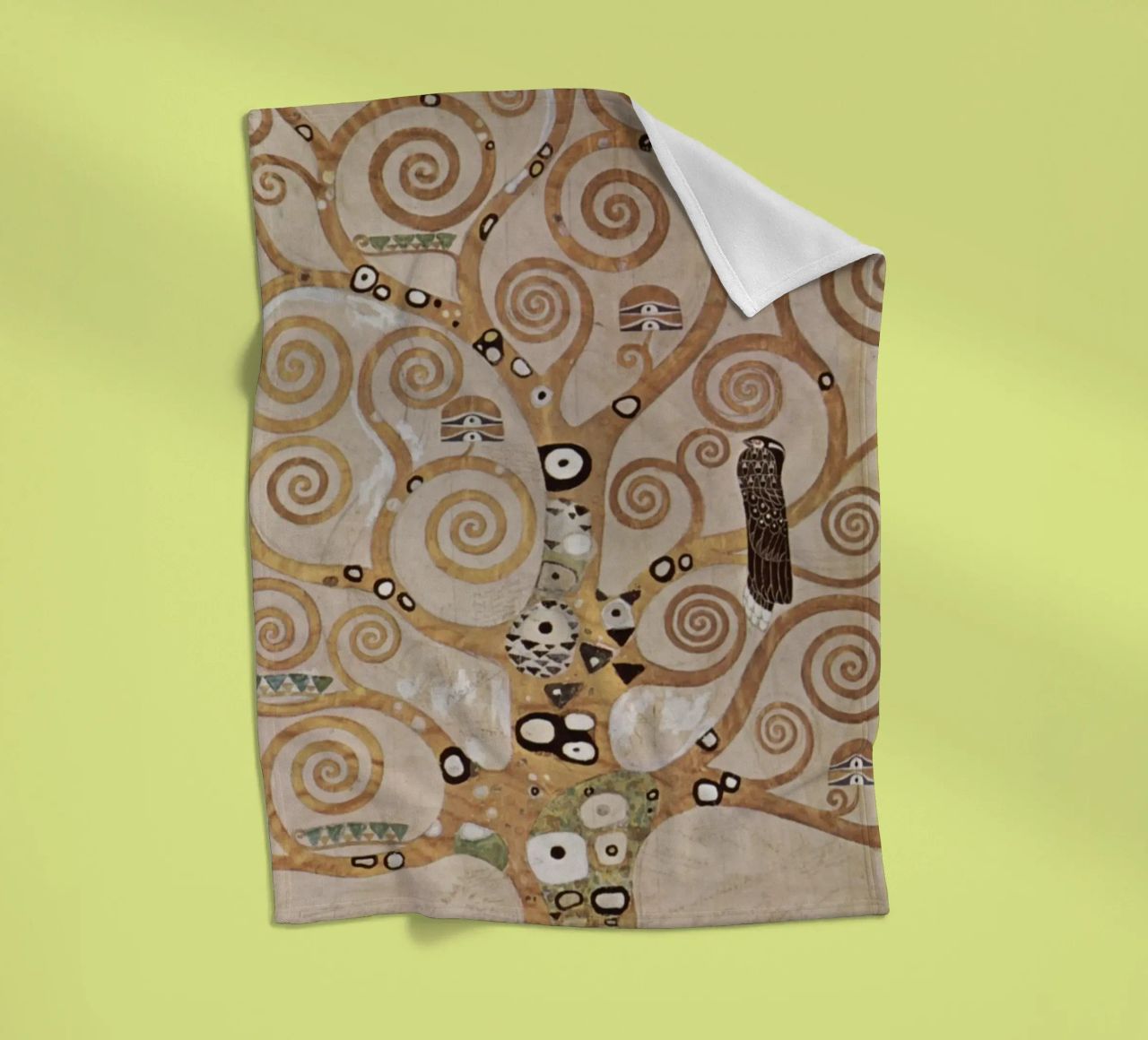 The Tree of Life, Stoclet Frieze fleece blanket by Stev Shop