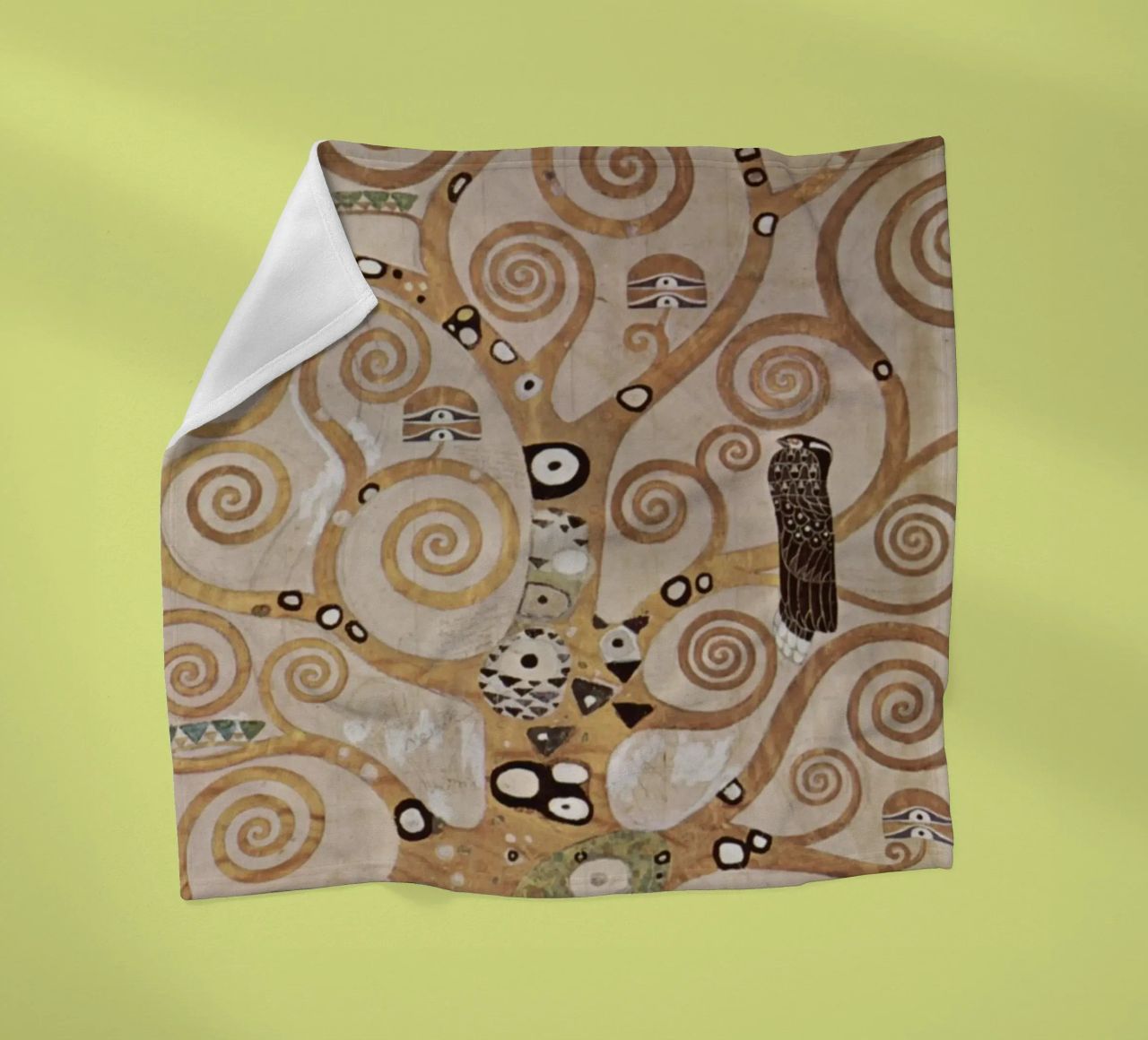 The Tree of Life, Stoclet Frieze fleece blanket by Stev Shop