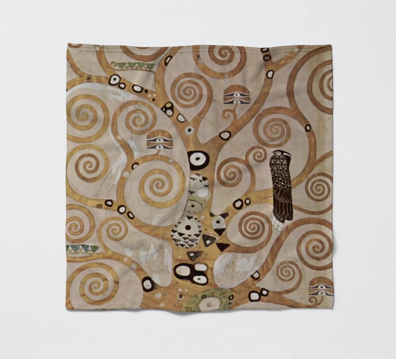 The Tree of Life, Stoclet Frieze fleece blanket by Stev Shop
