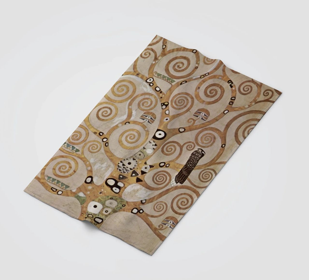 The Tree of Life, Stoclet Frieze fleece blanket by Stev Shop