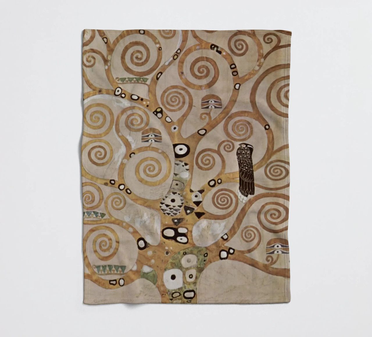 The Tree of Life, Stoclet Frieze fleece blanket by Stev Shop