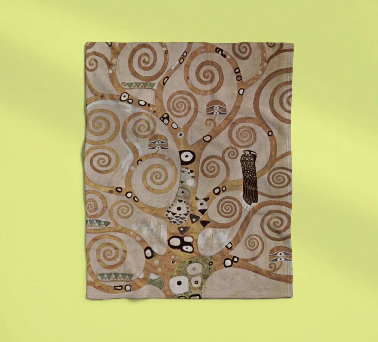 The Tree of Life, Stoclet Frieze fleece blanket by Stev Shop