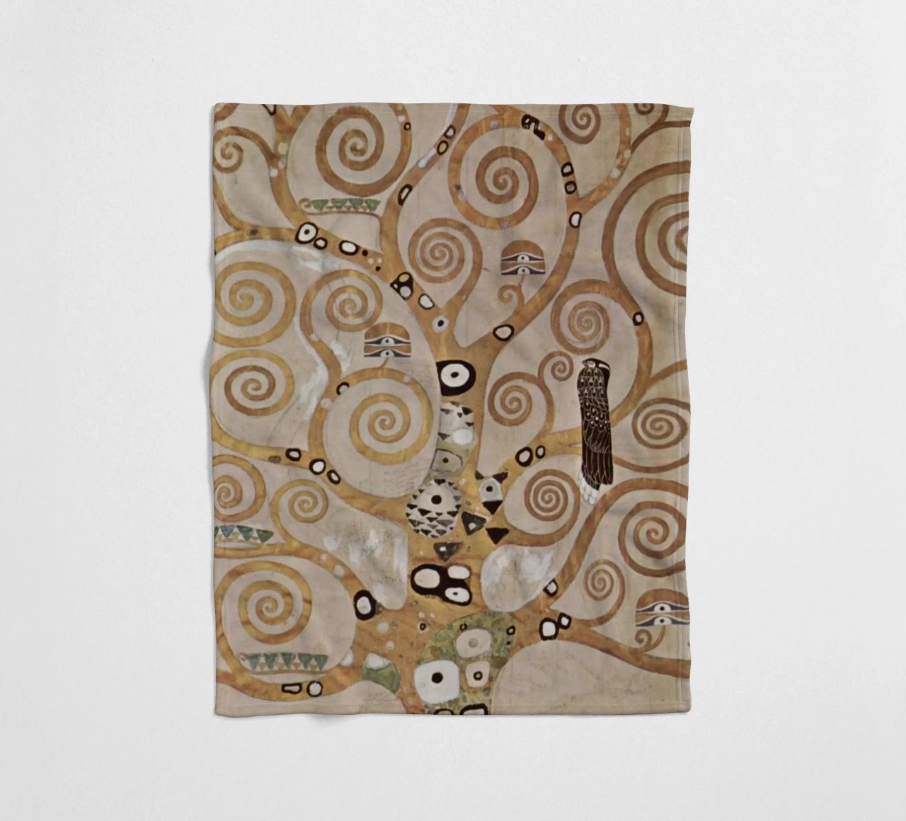 The Tree of Life, Stoclet Frieze fleece blanket by Stev Shop