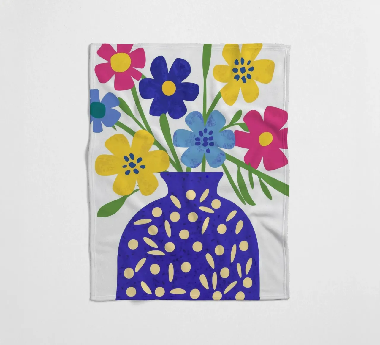 Patterned Vase Pop fleece blanket by Moonlite Desire