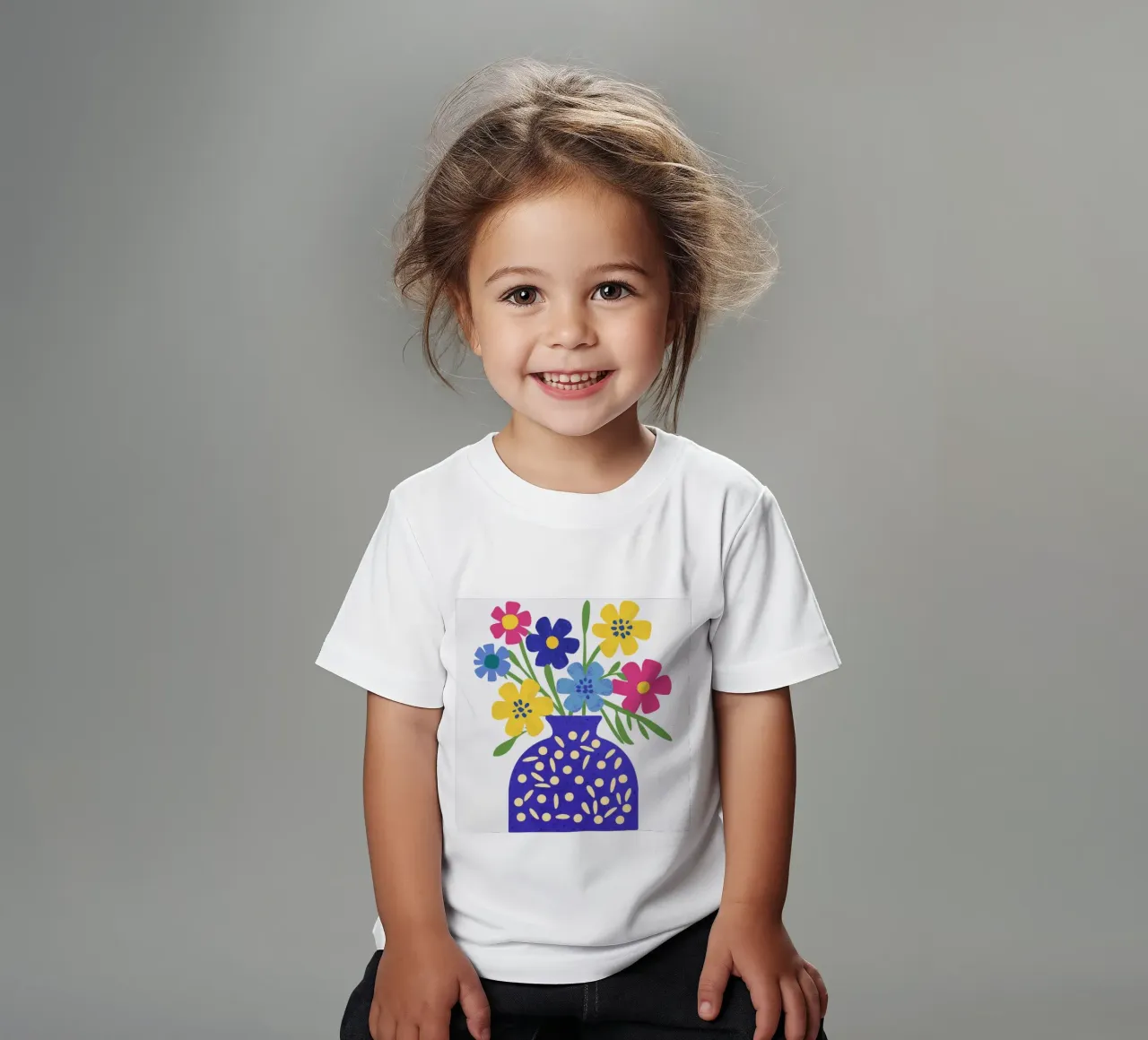 Gemusterte Vase Pop Kinder T-Shirt von Moonlite Desire