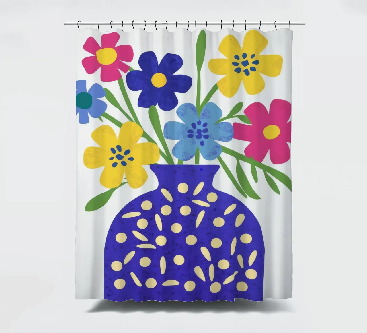 Gemusterte Vase Pop Duschvorhang von Moonlite Desire