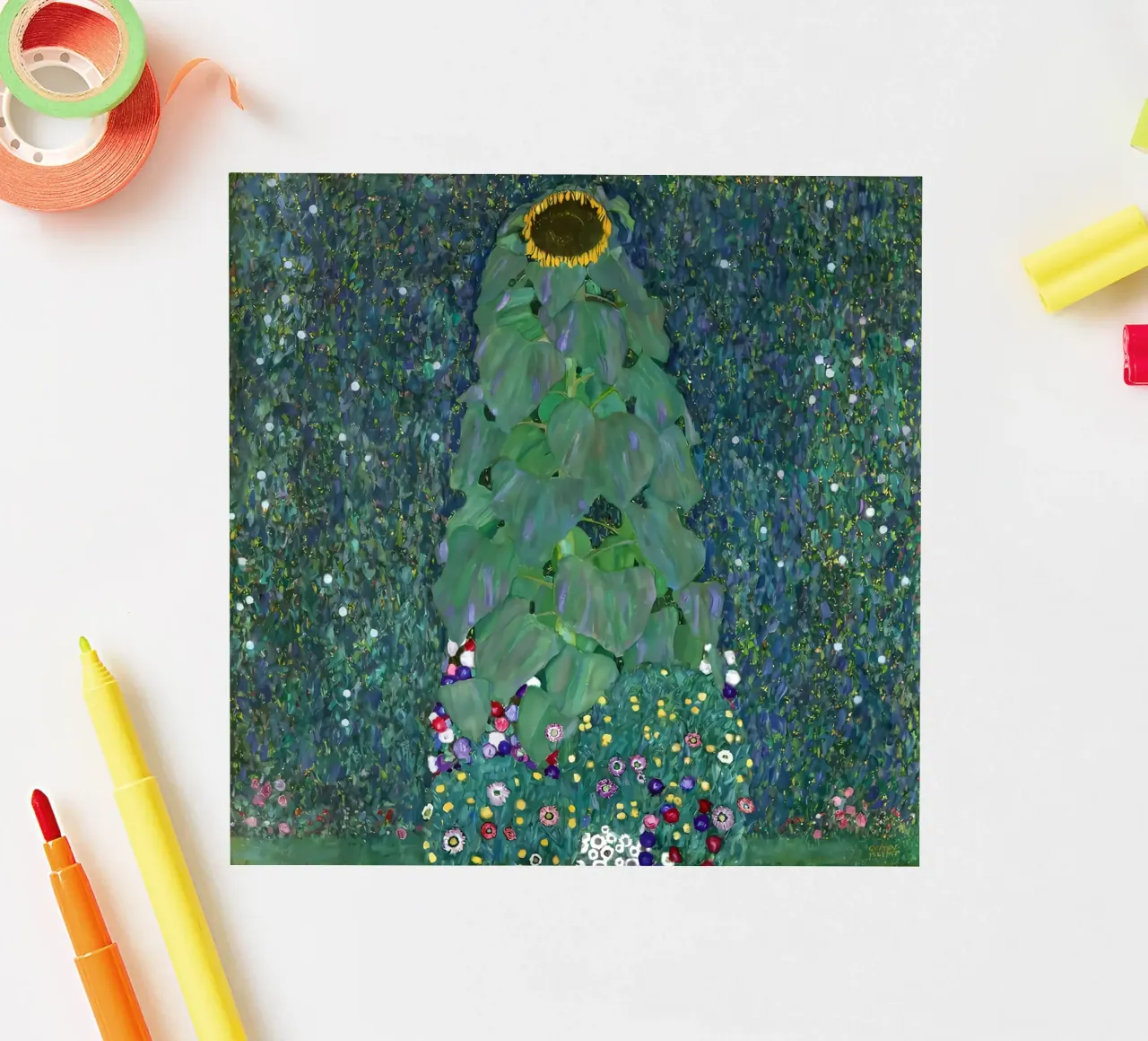 Sunflower Klimt sticker by Stev Shop
