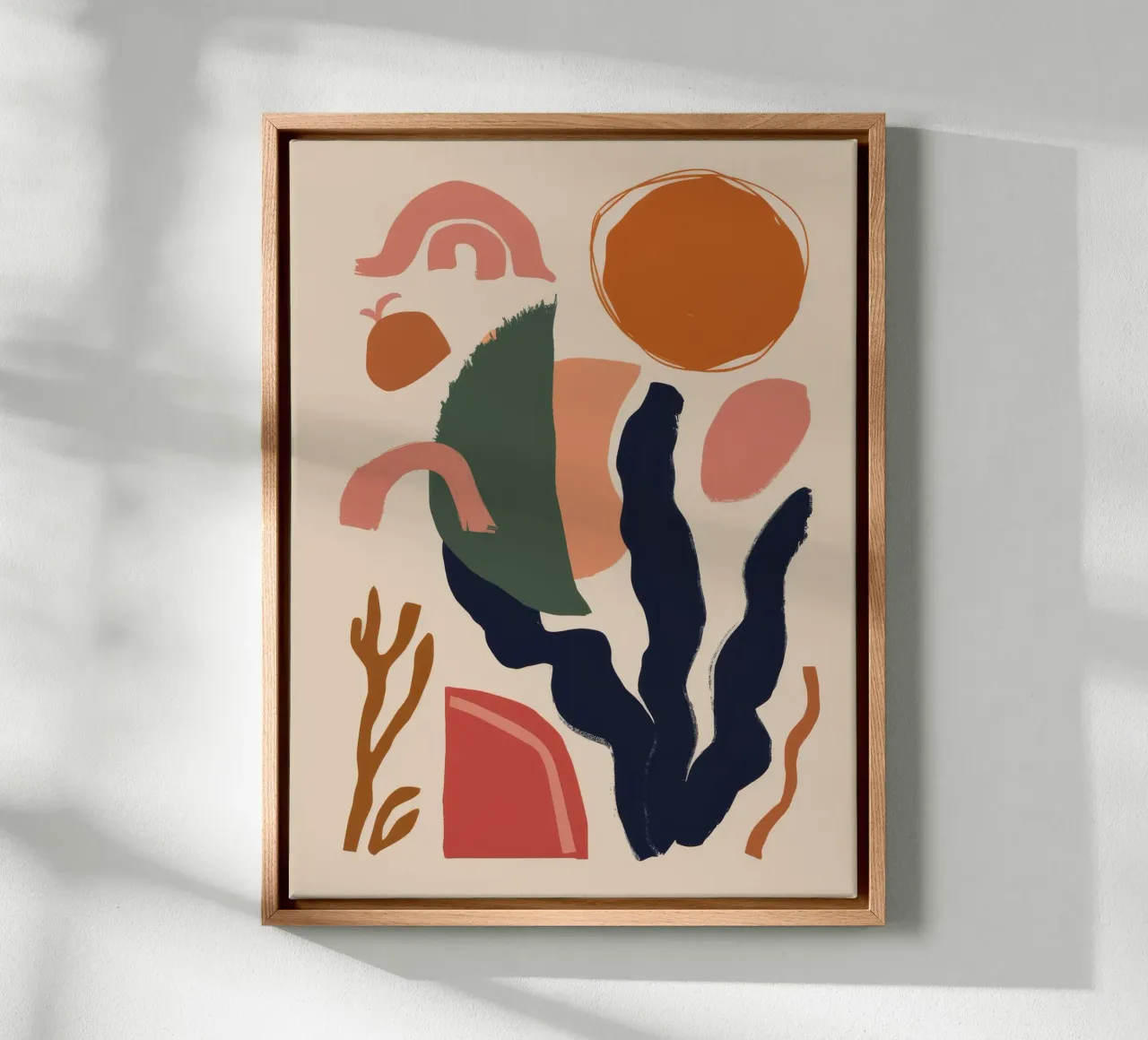 Abstract Form Balance canvas with Floater frame by Lumie Layers