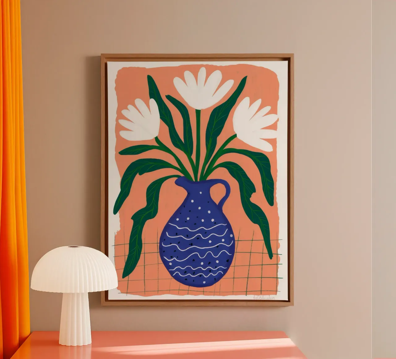 Bouquet di scorze d'arancia tela con Cornice a cassetta da Moonlite Desire