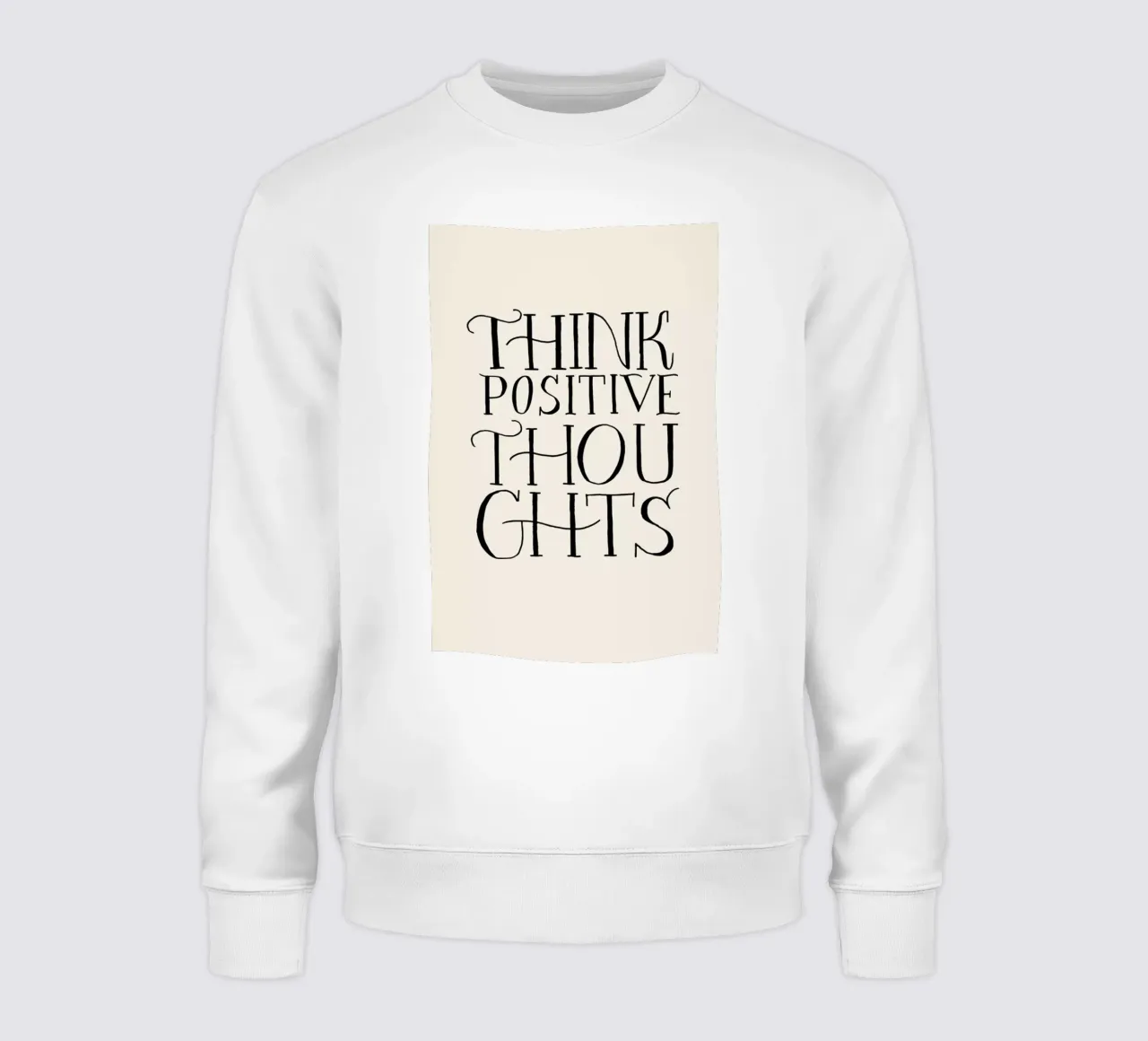 Think Positive Thoughts felpa da Graphite