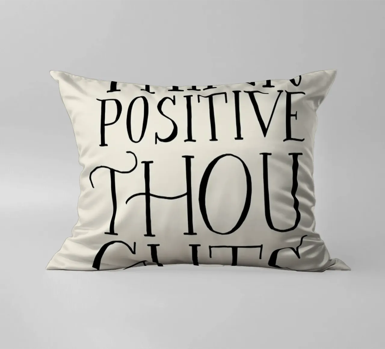 Think Positive Thoughts cuscino da Graphite