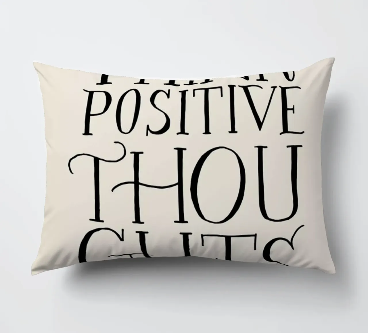 Think Positive Thoughts cuscino da Graphite