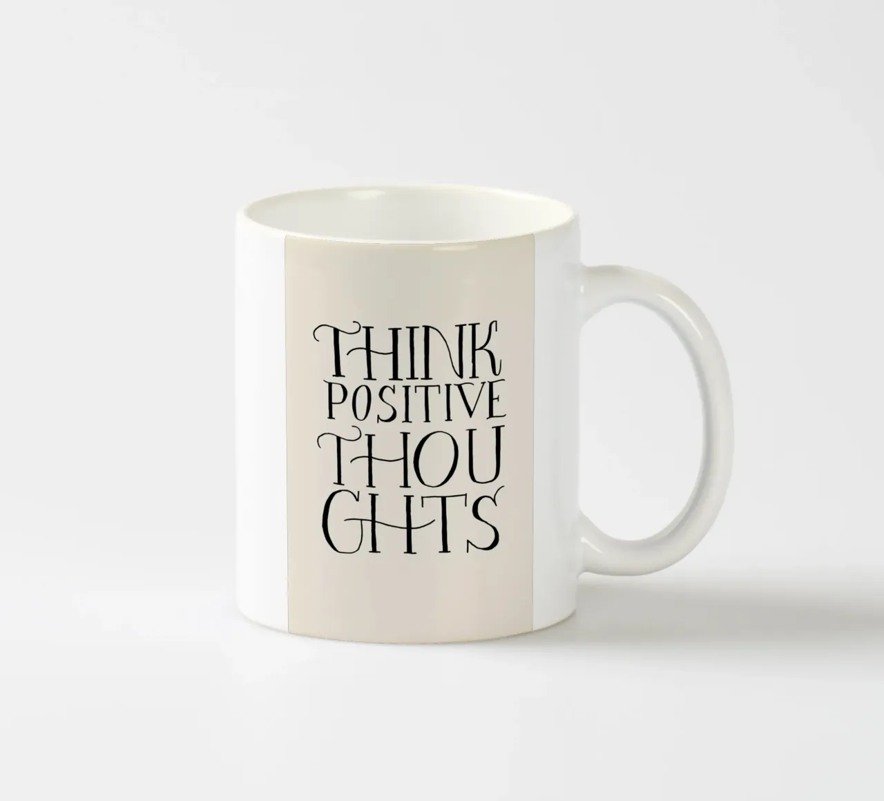 Think Positive Thoughts tazza in ceramica da Graphite