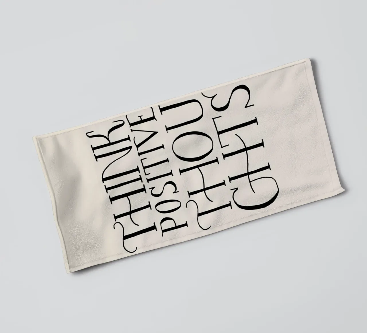 Think Positive Thoughts asciugamano da bagno da Graphite