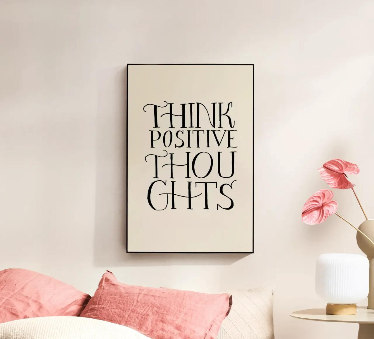 Think Positive Thoughts plexiglass da Graphite