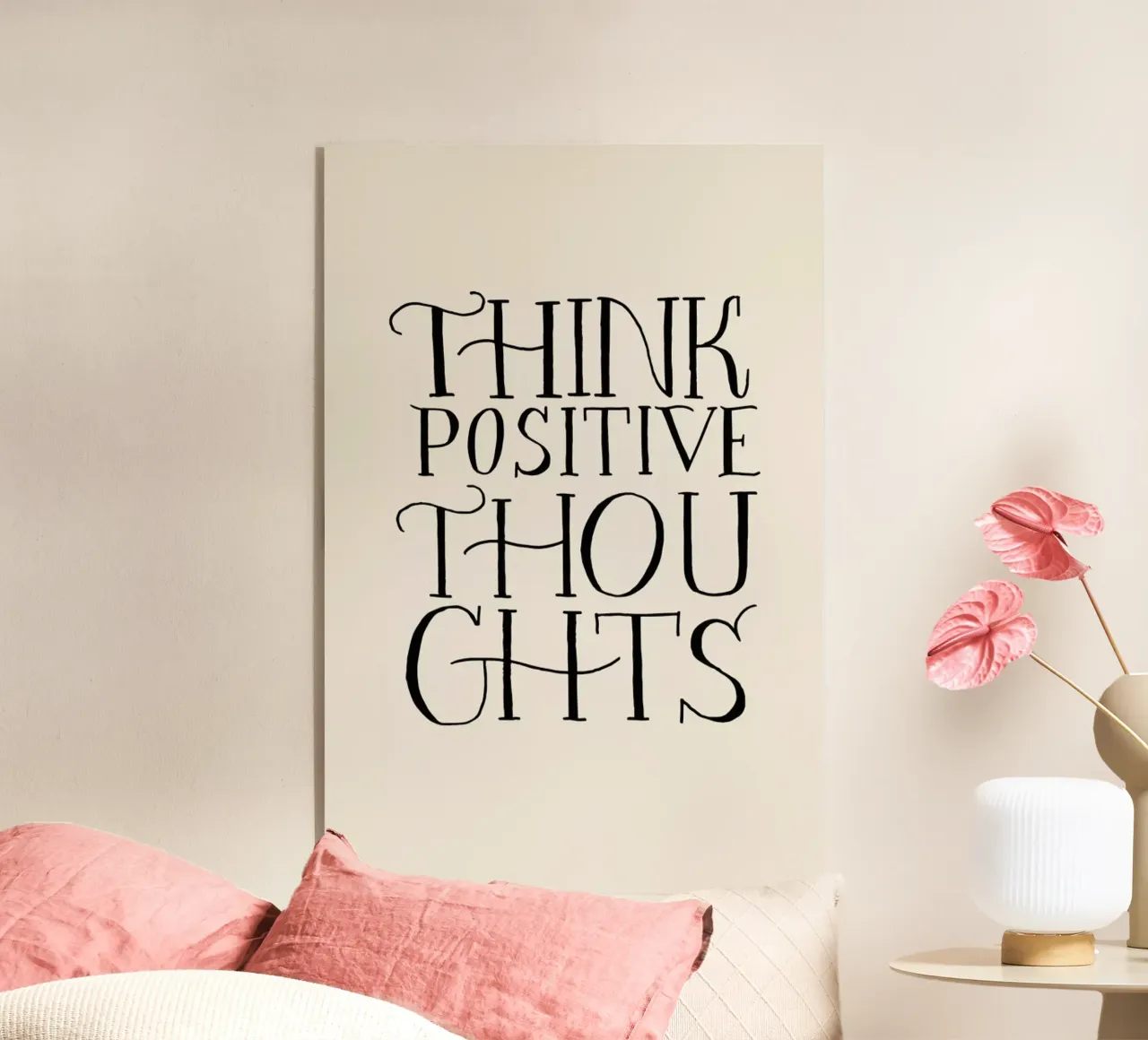 Think Positive Thoughts plexiglass da Graphite