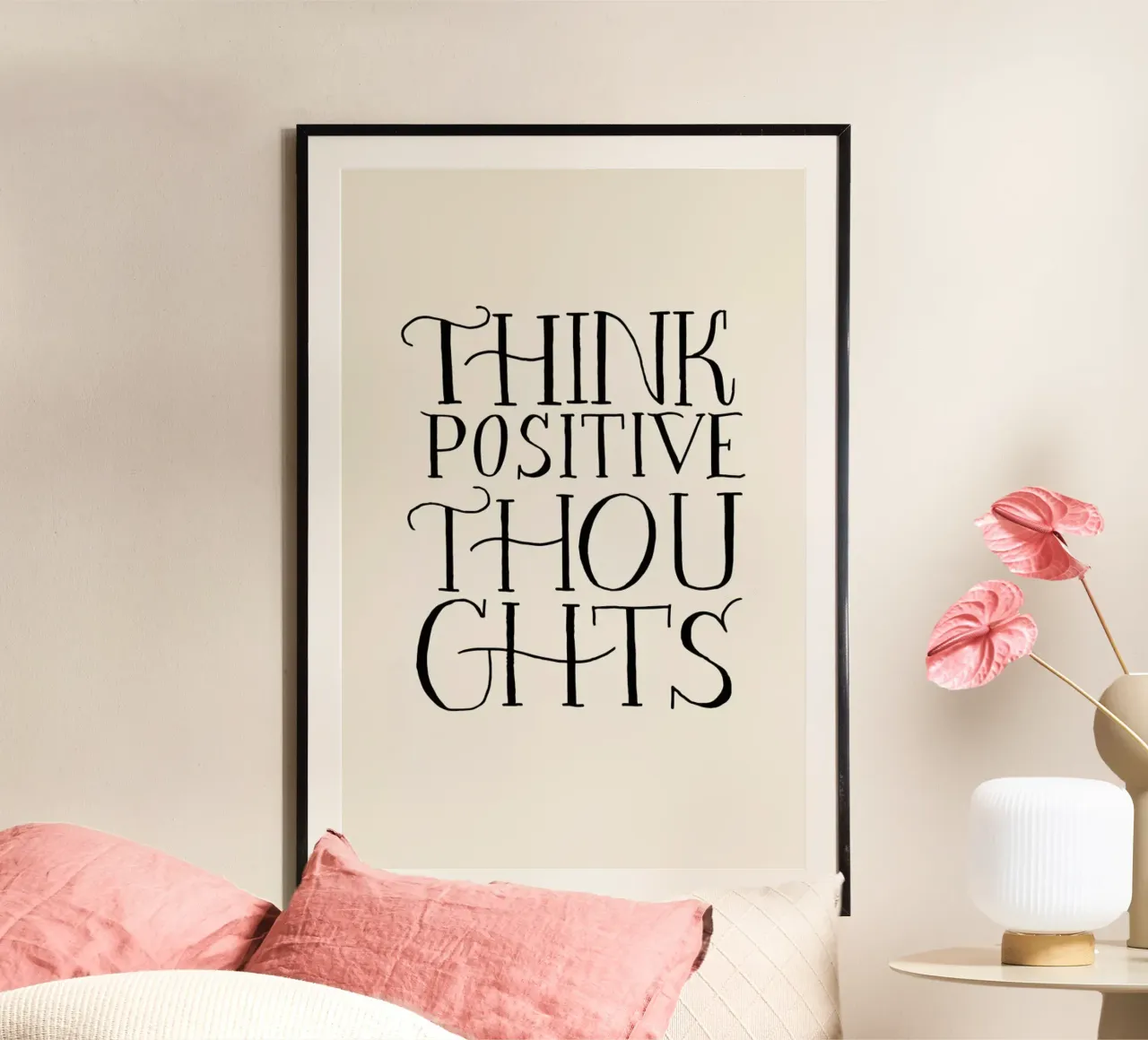 Think Positive Thoughts carta hahnemühle da Graphite