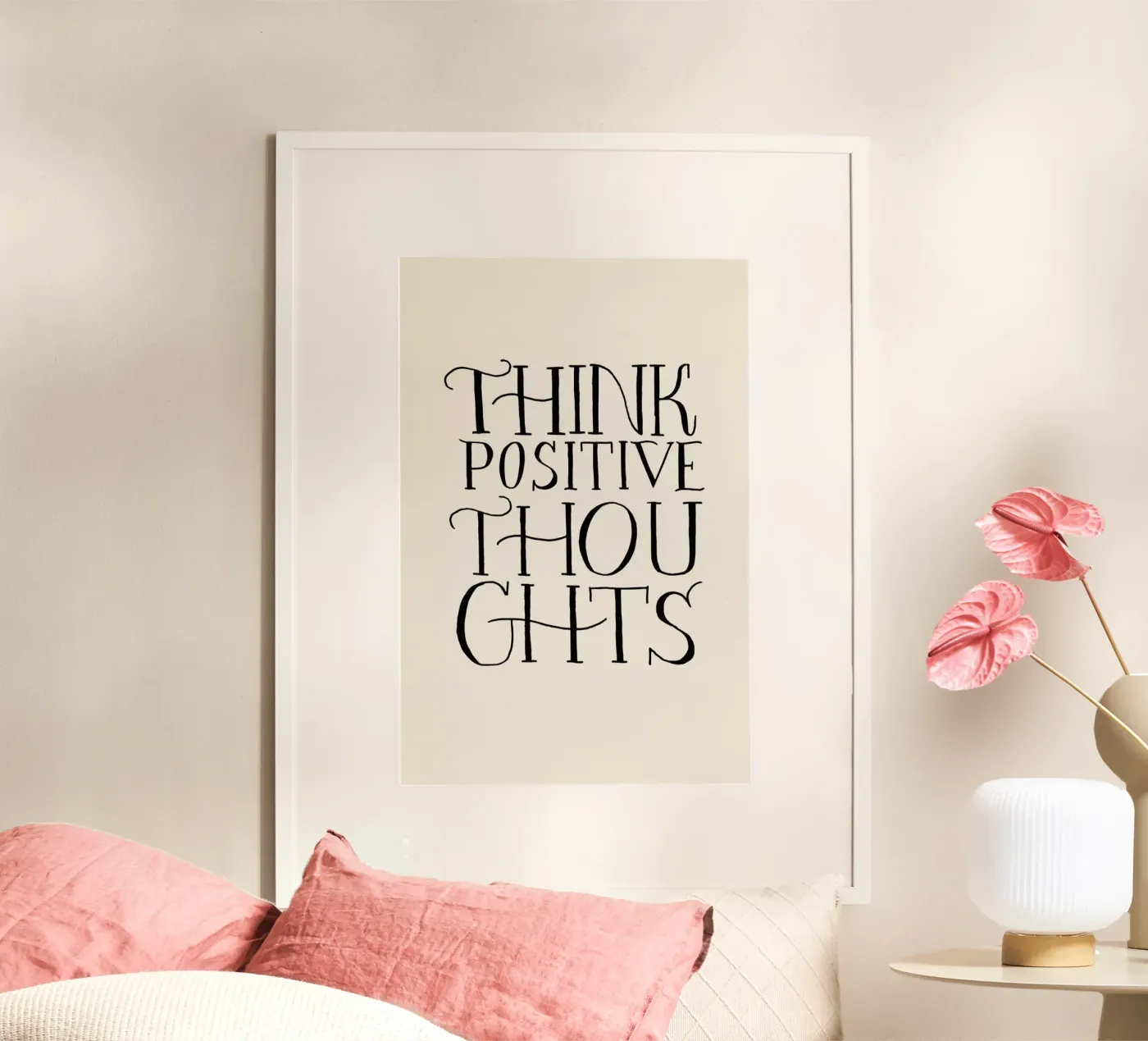 Think Positive Thoughts poster by Graphite