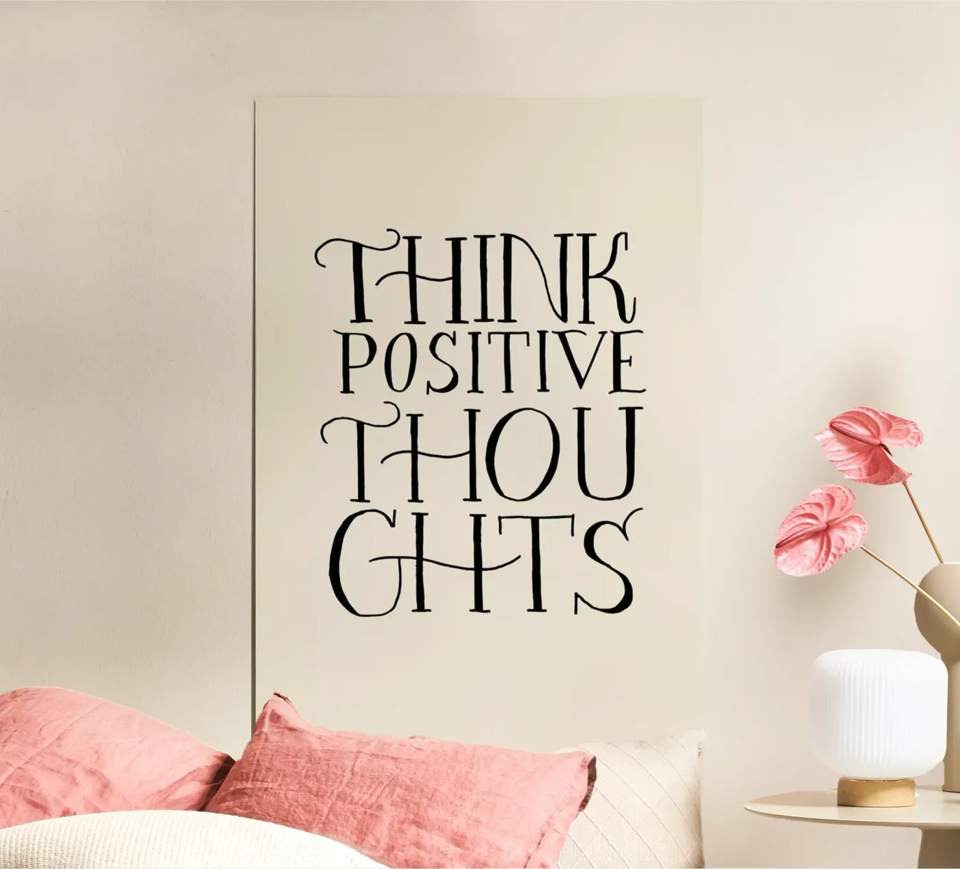 Think Positive Thoughts poster da Graphite