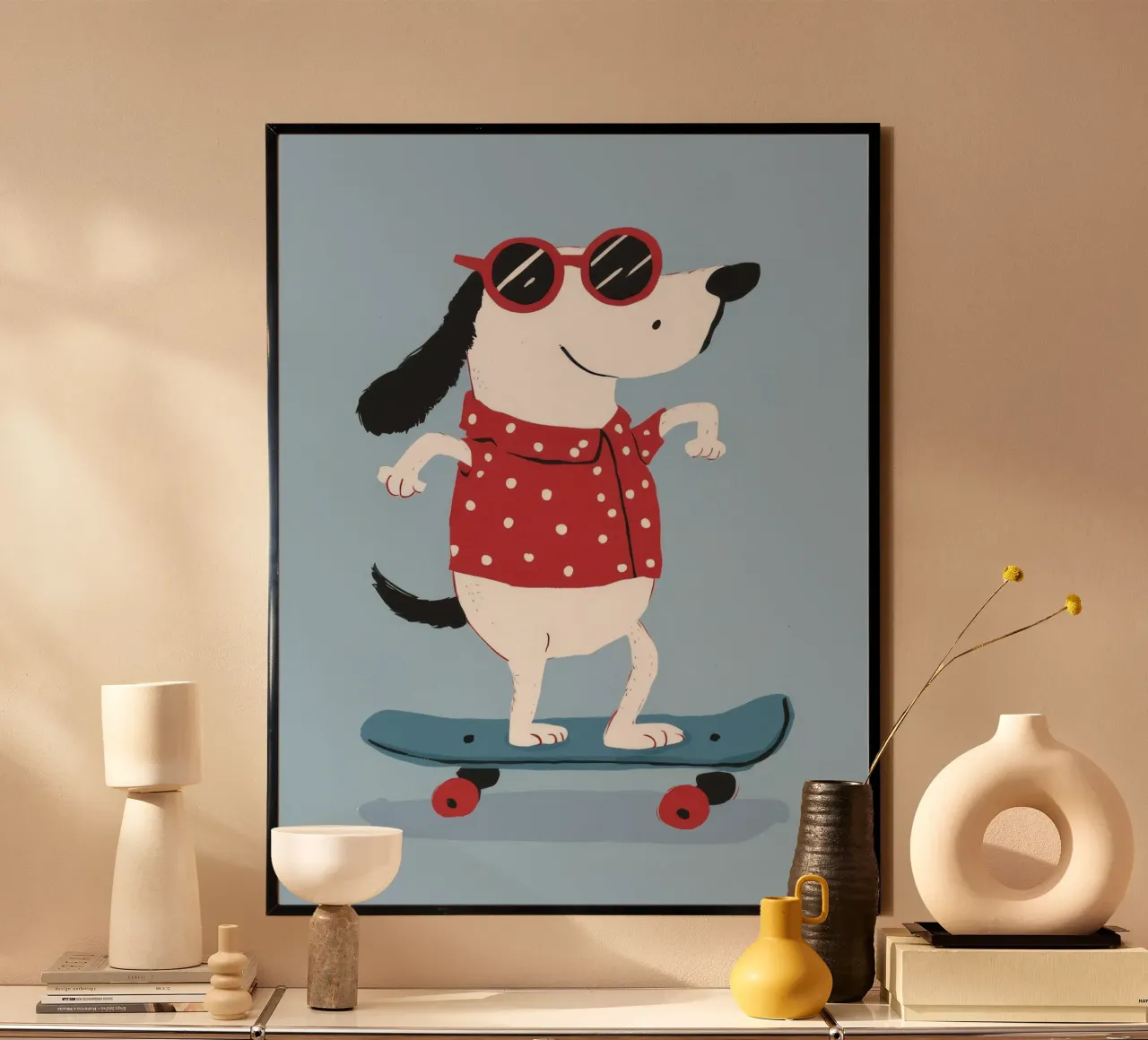Skateboarding Dog Cool carta hahnemühle da Lumie Layers