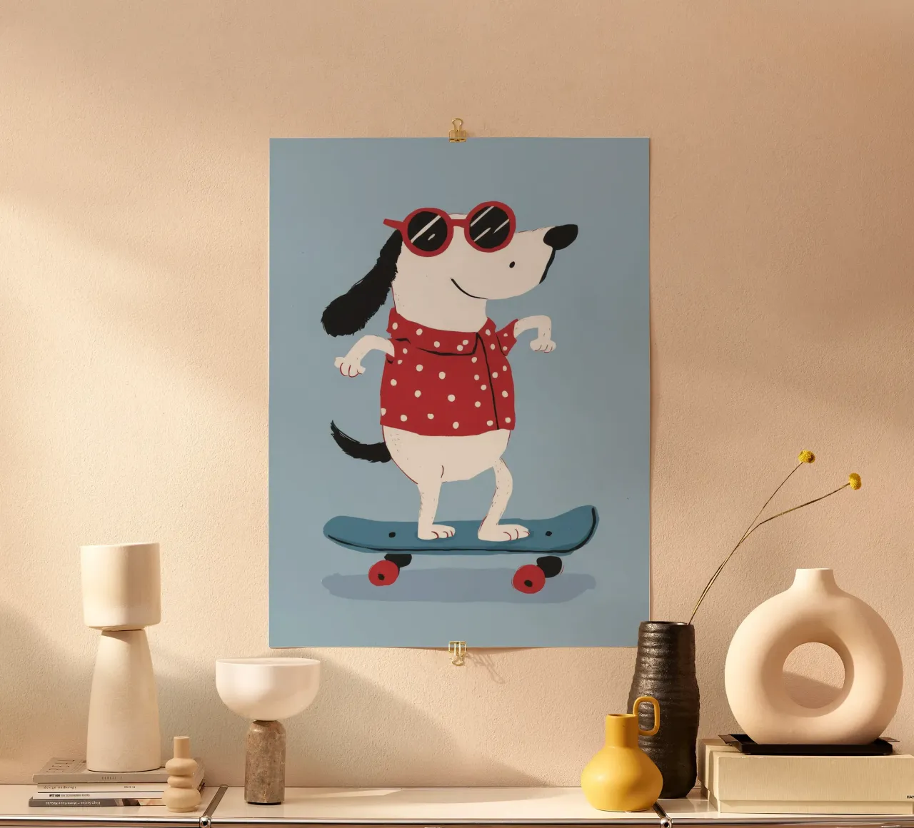 Skateboarding Dog Cool carta hahnemühle da Lumie Layers