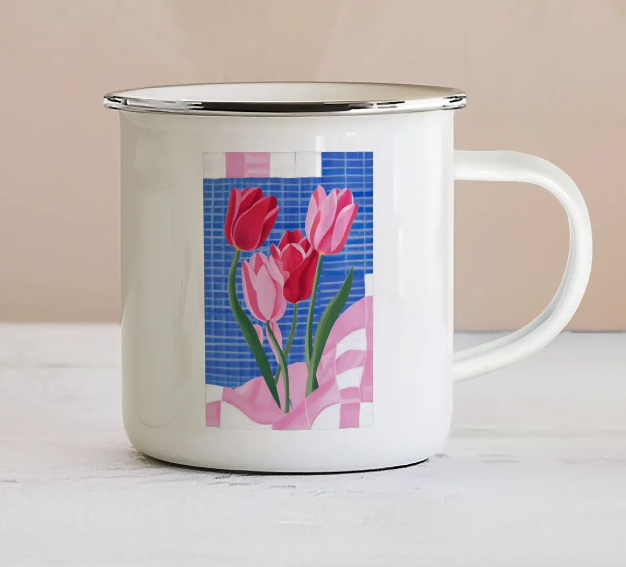 Griglia Elegia dei tulipani tazza in smalto da Moonlite Desire