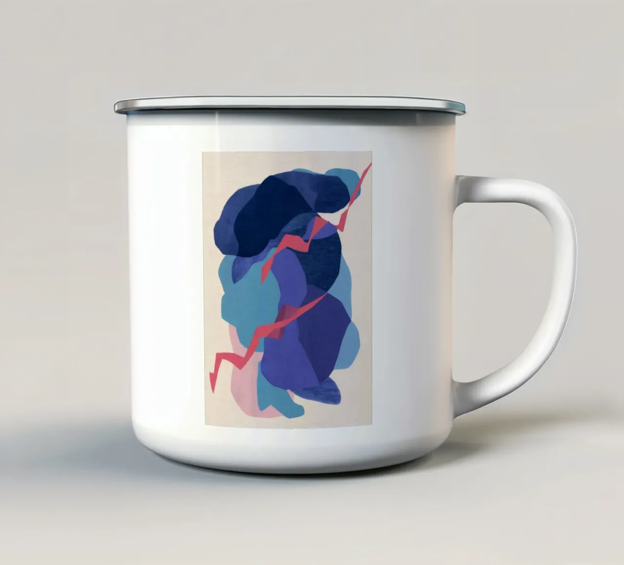 Scoppio della linea azzurra tazza in smalto da Vivid Reverie