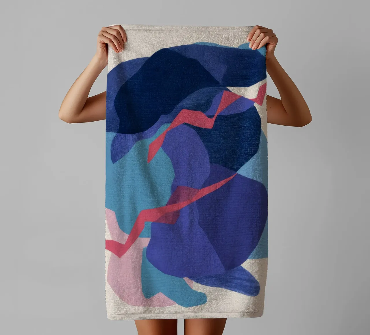 Azure Line Burst towel by Vivid Reverie