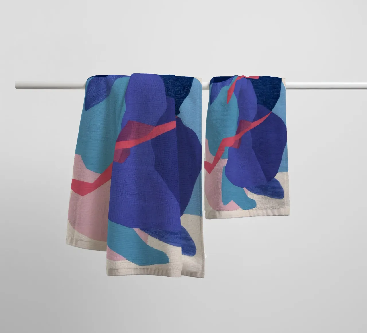 Azure Line Burst towel by Vivid Reverie