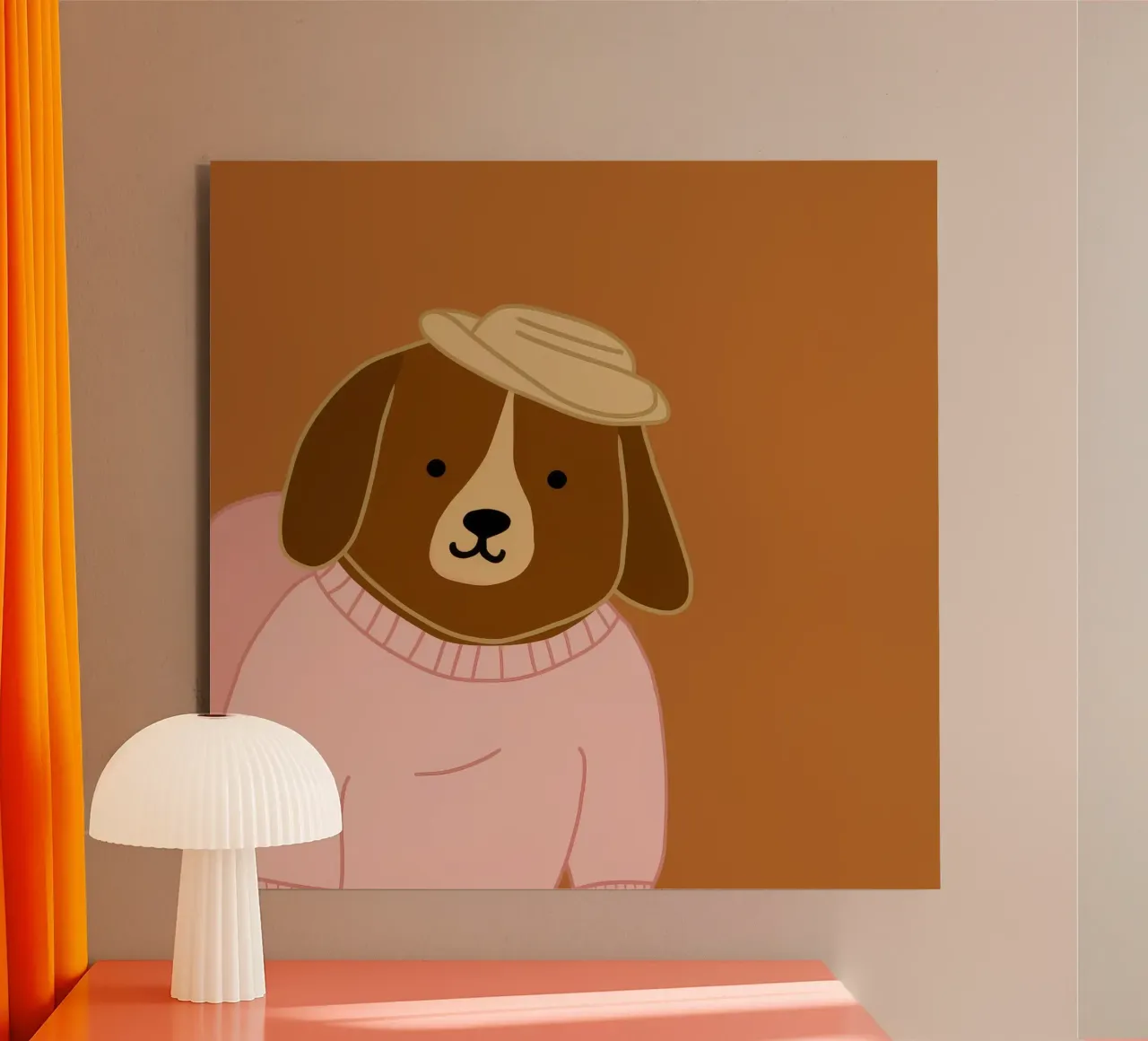 Dapper Dog Portrait alu-dibond by Grande Serene