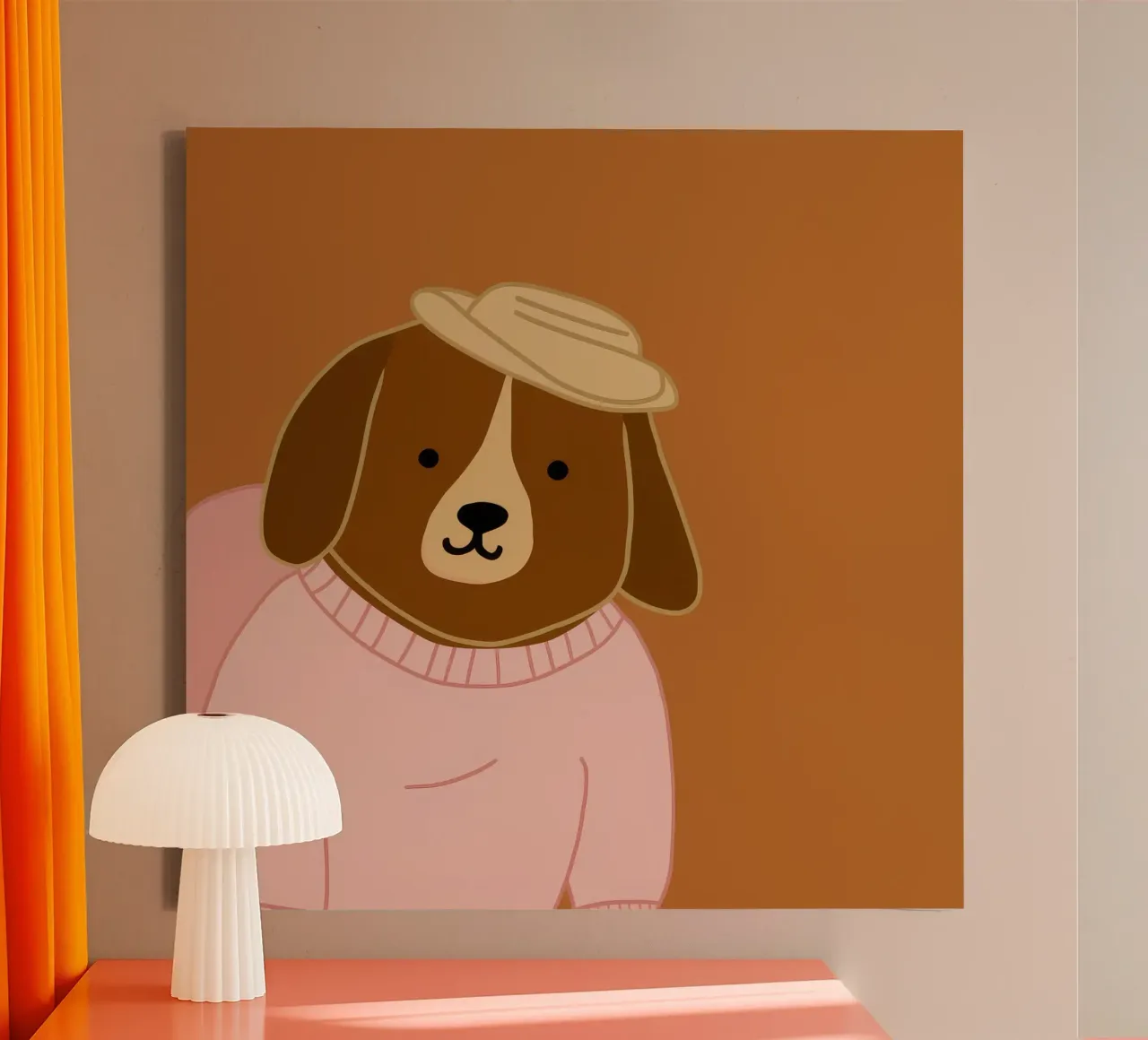 Dapper Dog Portrait canvas by Grande Serene